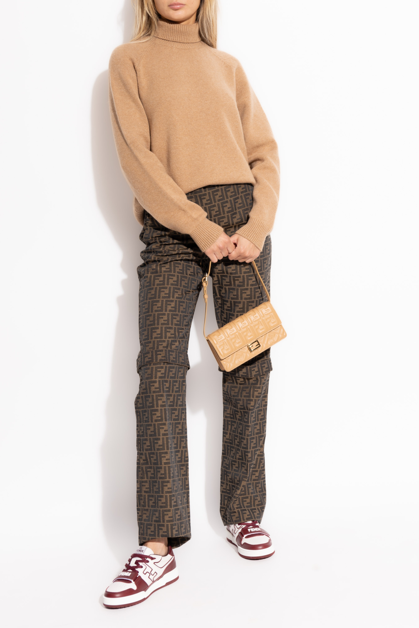 FENDI 近年コレクション キャラメル色コットンニットペンシルスカート Fendi Cashmere Turtleneck | Women's | Vitkac